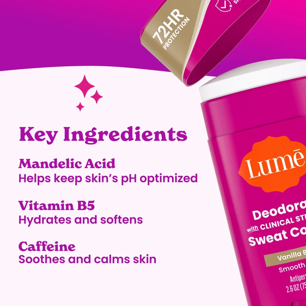 Lume Sweat Control Solid Deodorant Vanilla Bliss