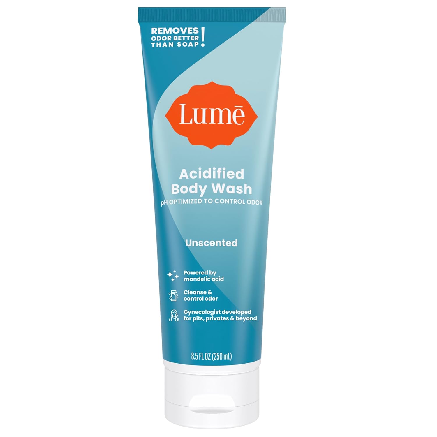 Lume Acidified Body Wash - 24 Hour Odor Control - Removes Odor Better than Soap - Moisturizing Formula
