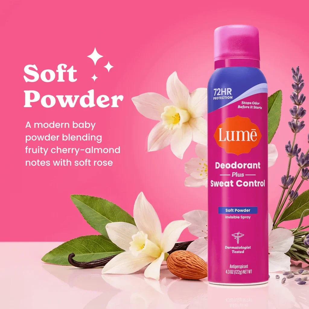 Lume Sweat Control Spray Deodorant Soft Powder